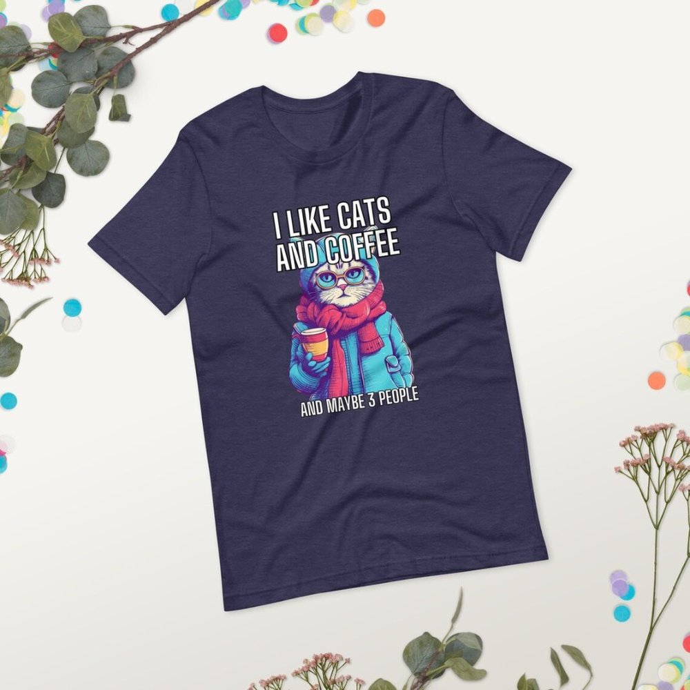 Whiskers and Latte Vintage Cat Shirt - Funny T-Shirt for Coffee and Cat Lovers